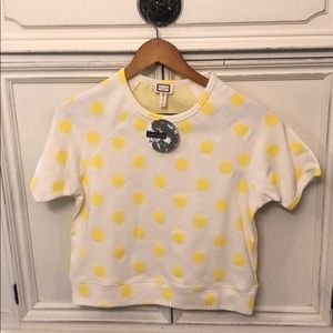 Polka dot crop shirt